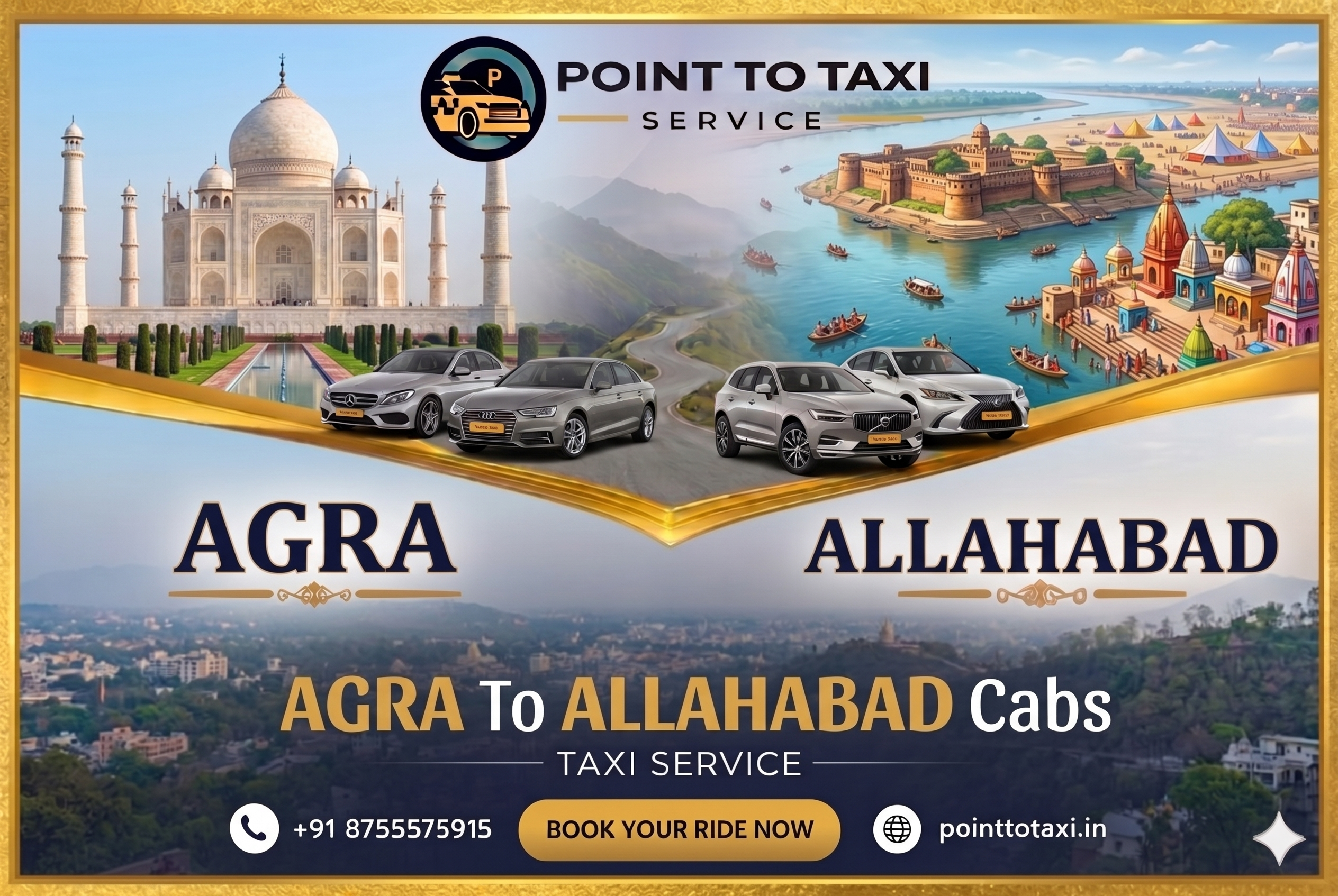 Agra to Allahabad Taxi Service - Point to Taxi Service